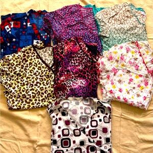 Large scrub tops